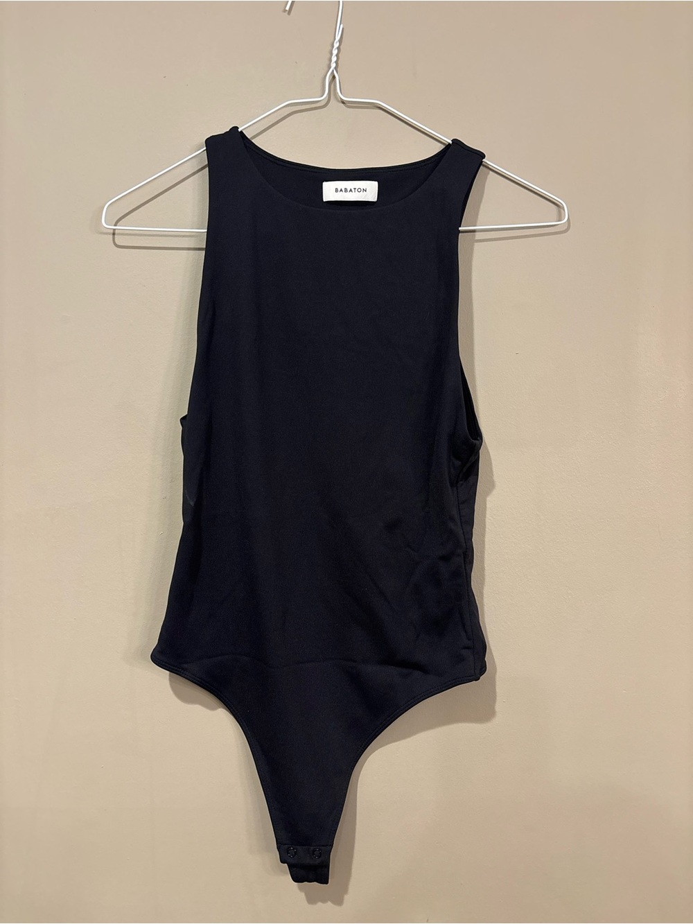 Babaton Black Sleeveless High-Neck Bodysuit